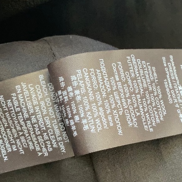 Tory Burch Double-Faced Wool Mini dress BLACK size 0 - Picture 4 of 14